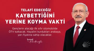 Kılıçdaroğlu: “Telafi edeceğiz, kaybettiğini yerine koyma vakti”