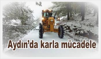 AYDIN BÜYÜKŞEHİR BELEDİYESİ EKİPLERİ KARLA MÜCADELE ÇALIŞMALARINA BAŞLADI
