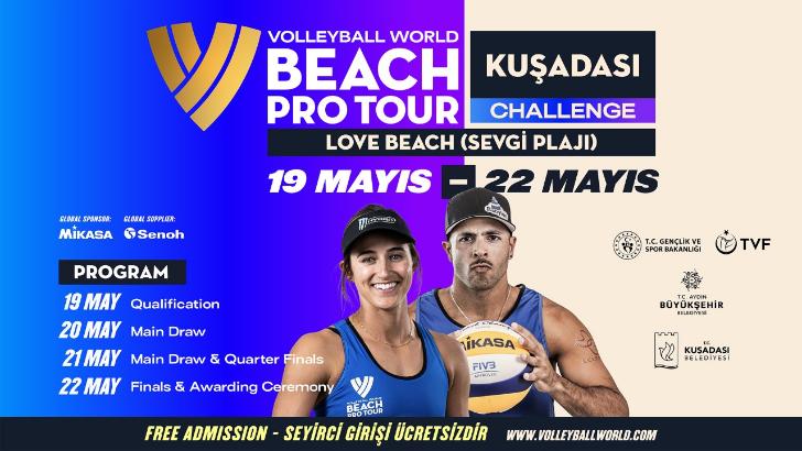 Dünyanın gözü Beach Pro Tour Kuşadası Challenge’da olacak