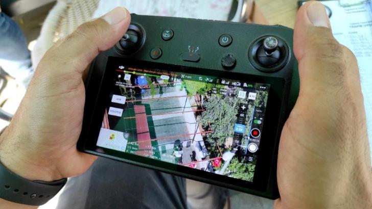 Kuşadası çarşısında dronelu denetim