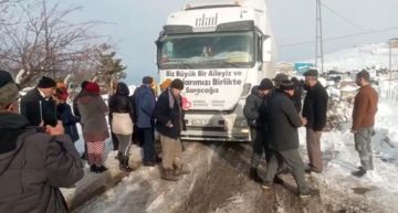 Bayraklı Belediyesinin yardım tırları umut oluyor