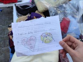 ONLARIN DA YÜREKLERİ AFET BÖLGESİ İÇİN ÇARPIYOR