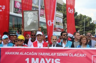 AYDIN’DA 1 MAYIS KUTLAMALARINDA KEMAL KILIÇDAROĞLU SLOGANLARI