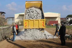 Nazilli Belediyesi’nden yol çalışmalarına yoğun mesai