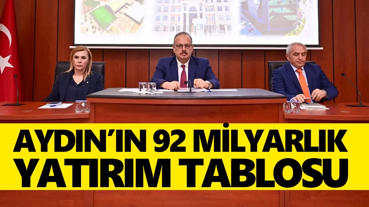 Aydın’ın 92 milyarlık yatırım tablosu