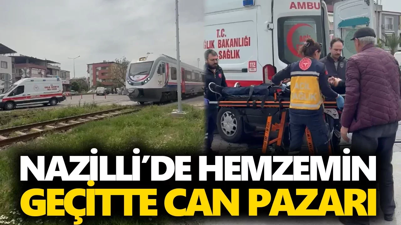 Nazilli’de hemzemin geçitte can pazarı